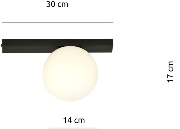 Emibig modern mennyezeti lámpa fit fehér fekete emi1124/1