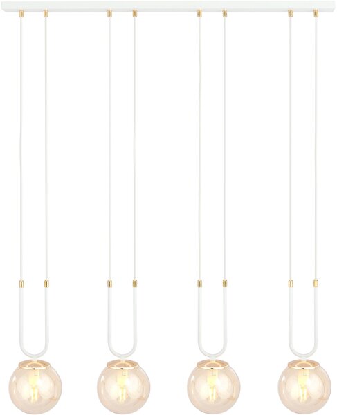 Emibig modern függeszték glam fehér mézédes emi1117/4