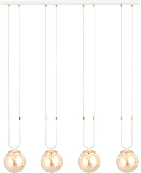 Emibig modern függeszték glam fehér mézédes emi1117/4