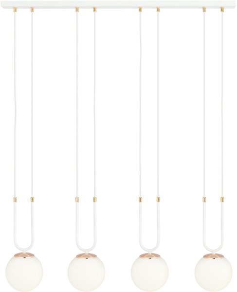 Emibig modern függeszték glam fehér emi1115/4