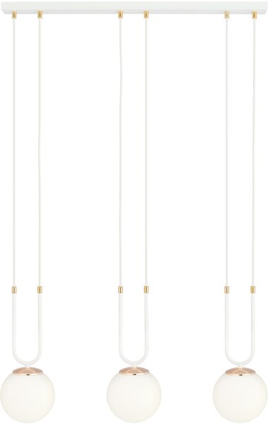 Emibig modern függeszték glam fehér emi1115/3