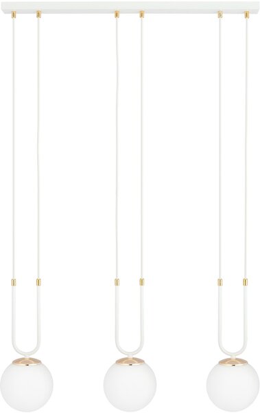 Emibig modern függeszték glam fehér emi1115/3
