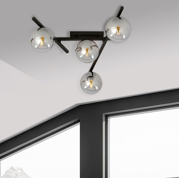 Emibig modern mennyezeti lámpa smart fekete grafit emi1104/4