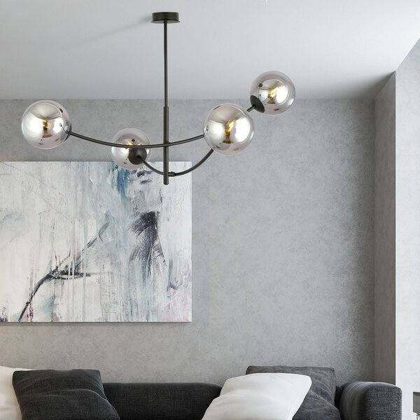 Emibig modern mennyezeti lámpa hunter fekete grafit emi1100/4