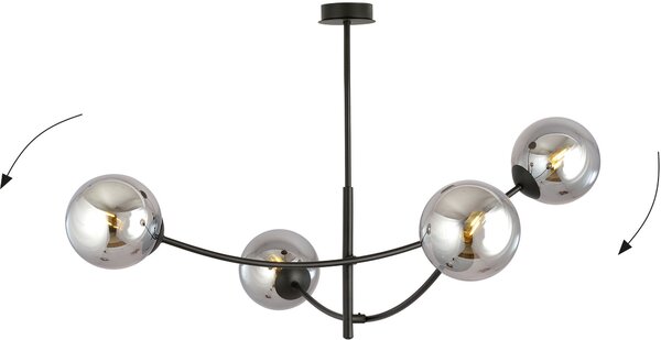Emibig modern mennyezeti lámpa hunter fekete grafit emi1100/4