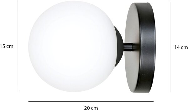 Emibig modern fali lámpa halldor fekete emi1024/k1