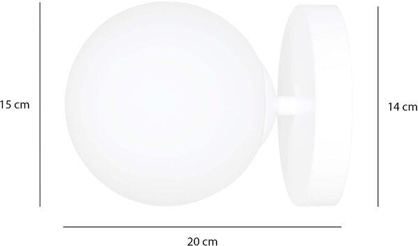 Emibig modern fali lámpa halldor fehér emi1025/k1