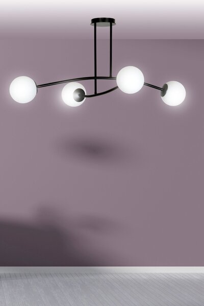 Emibig modern mennyezeti lámpa halldor fekete emi1024/4
