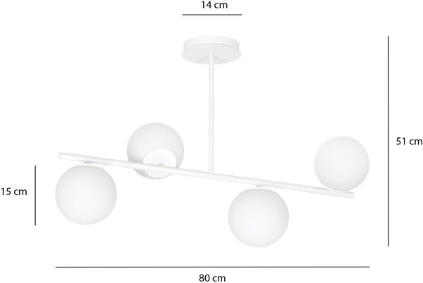 Emibig modern mennyezeti lámpa bior fehér emi1021/4