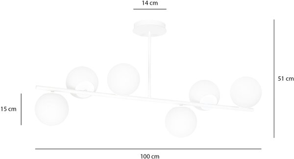 Emibig modern mennyezeti lámpa bior fehér emi1021/6