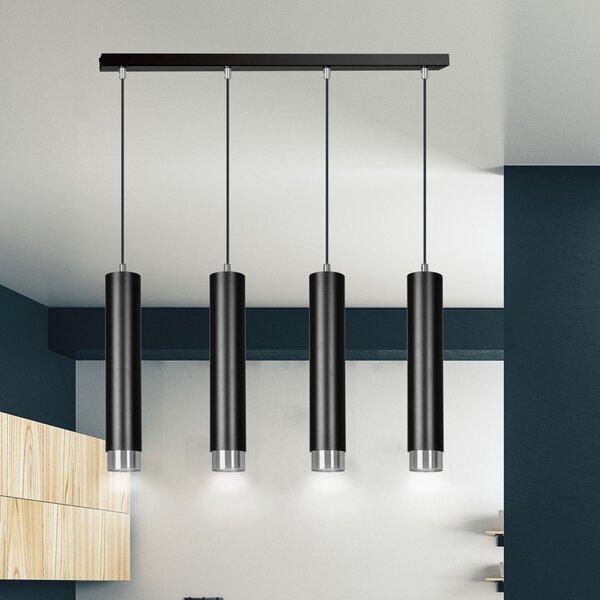Emibig modern függeszték kibo króm fekete emi643/4