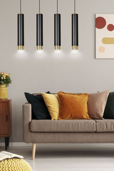 Emibig modern függeszték kibo fekete arany emi644/4