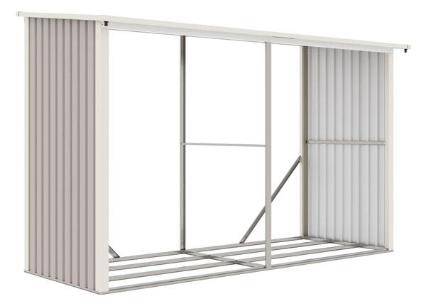 G21 WOH 682 tüzifa tároló - 302 x 119 cm, szürke