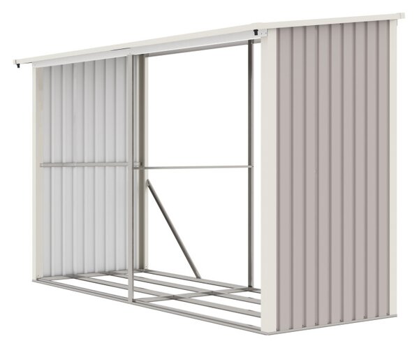 G21 WOH 682 tüzifa tároló - 302 x 119 cm, szürke