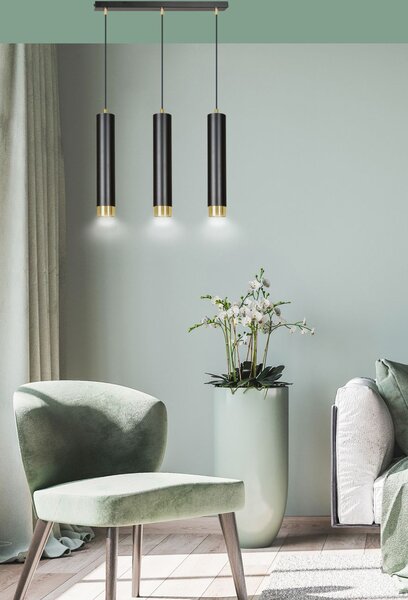 Emibig modern függeszték kibo fekete arany emi644/3