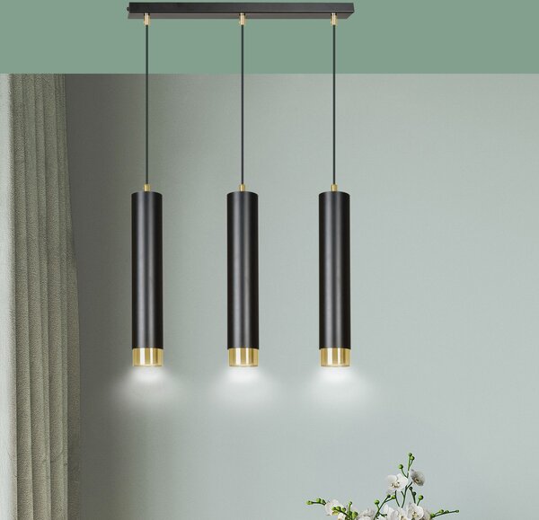 Emibig modern függeszték kibo fekete arany emi644/3