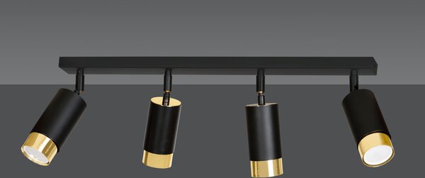 Emibig modern spot lámpa hiro fekete arany emi965/4