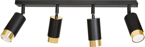 Emibig modern spot lámpa hiro fekete arany emi965/4