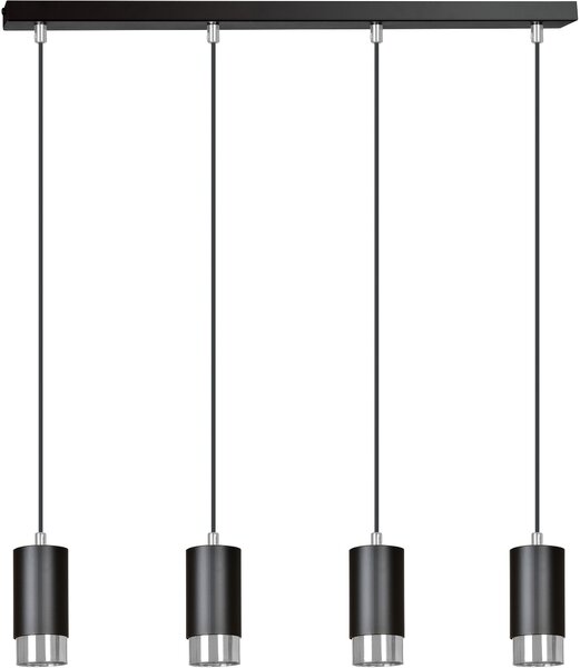 Emibig modern függeszték fumiko króm fekete emi816/4