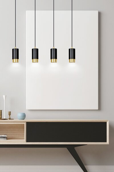 Emibig modern függeszték fumiko fekete arany emi817/4
