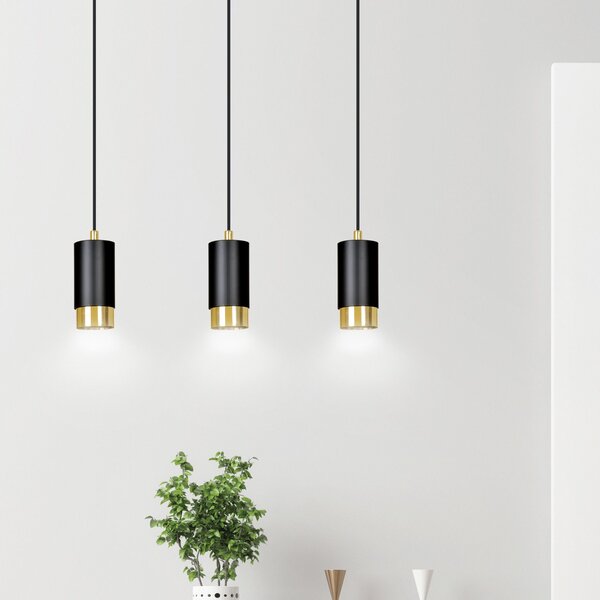 Emibig modern függeszték fumiko fekete arany emi817/3