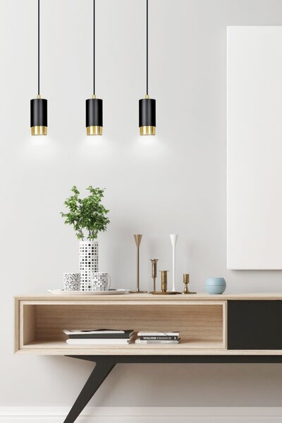 Emibig modern függeszték fumiko fekete arany emi817/3