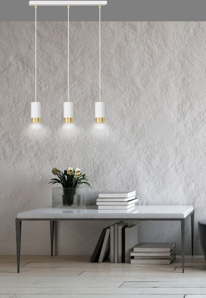 Emibig modern függeszték fumiko fehér arany emi815/3