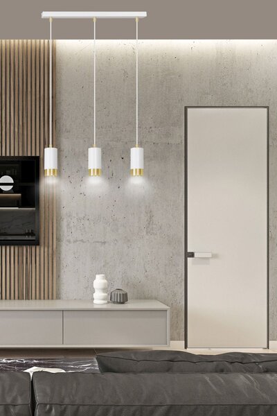 Emibig modern függeszték fumiko fehér arany emi815/3