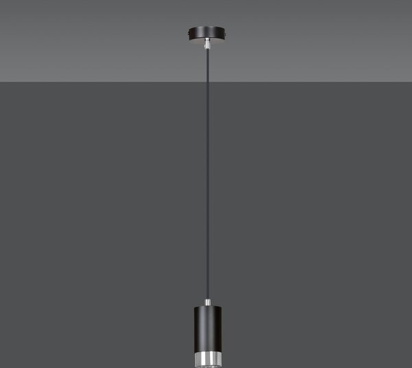 Emibig modern függeszték fumiko króm fekete emi816/1