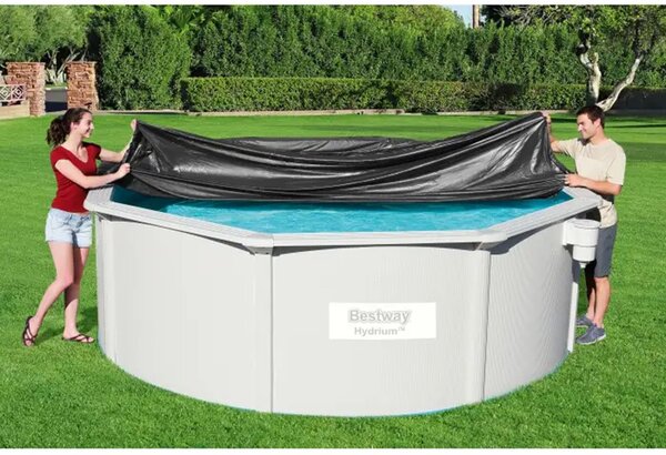 Medence védőtakaró, BESTWAY FlowClear, fekete, 3,96 mm (58292)