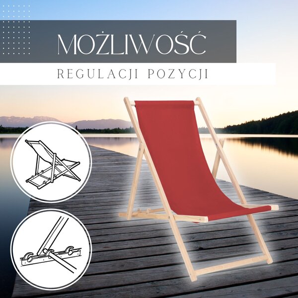 Dc0001brg összecsukható fából készült nyugágy