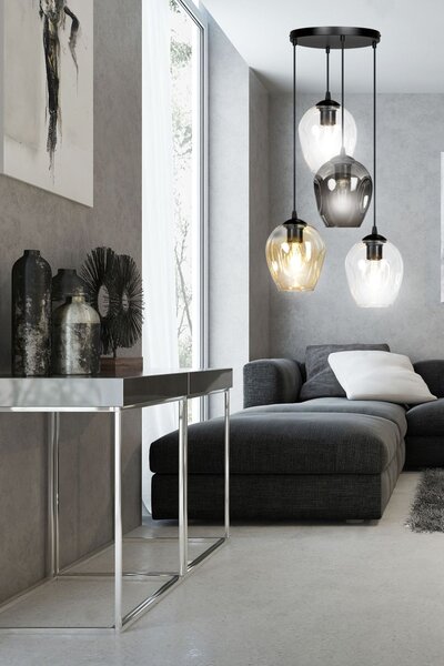 Emibig modern függeszték istar fekete emi682/4prem