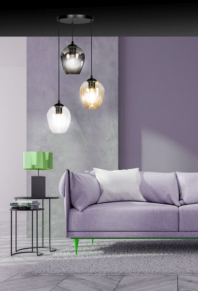 Emibig modern függeszték istar fekete emi682/3prem