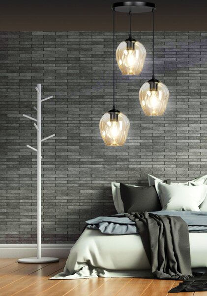 Emibig modern függeszték istar borostyán fekete emi681/3prem
