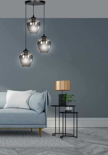 Emibig modern függeszték istar fekete grafit emi680/3prem