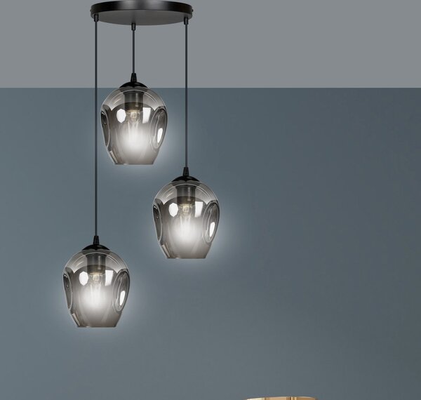 Emibig modern függeszték istar fekete grafit emi680/3prem