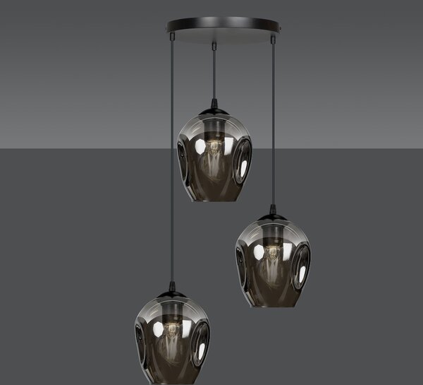 Emibig modern függeszték istar fekete grafit emi680/3prem