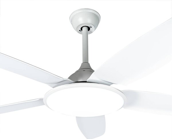 Lucande Divian LED mennyezeti ventilátor, fehér, DC, csendes, CCT, Fehér / opál, Nappali / Étkező, fém, Modern