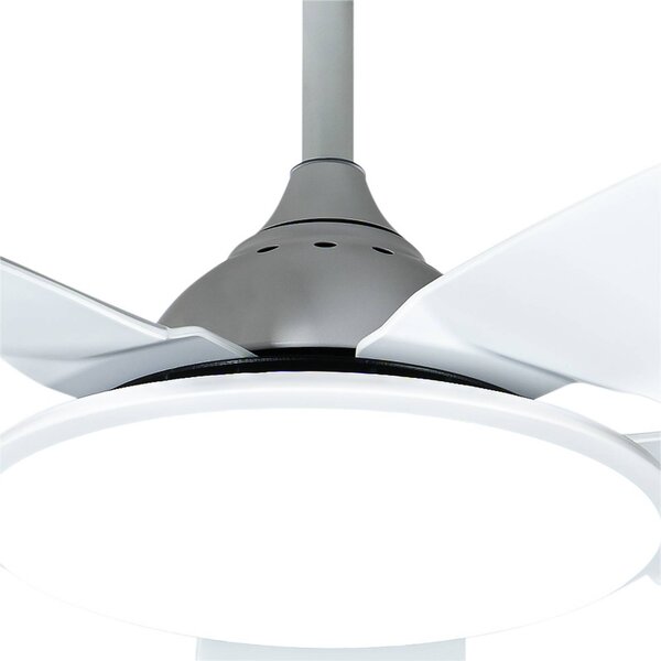 Lucande Divian LED mennyezeti ventilátor, fehér, DC, csendes, CCT, Fehér / opál, Nappali / Étkező, fém, Modern