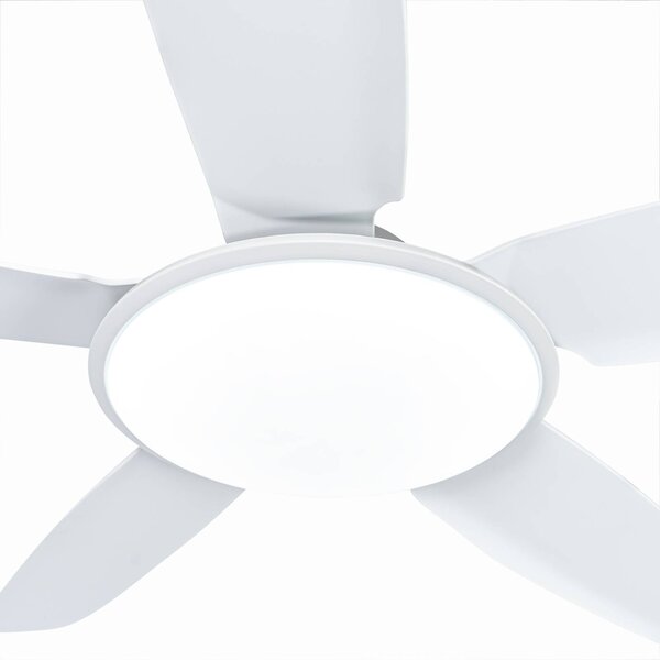 Lucande Divian LED mennyezeti ventilátor, fehér, DC, csendes, CCT, Fehér / opál, Nappali / Étkező, fém, Modern
