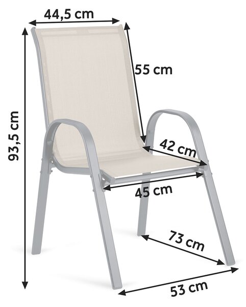 Textil kerti székek sofotel so-980 4 db-os szett