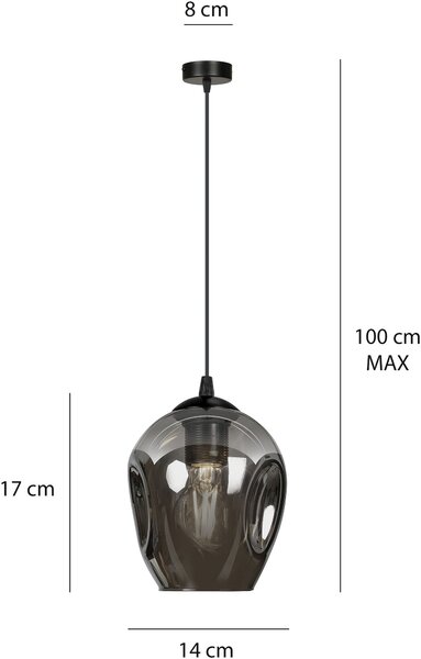 Emibig modern függeszték istar fekete grafit emi680/1