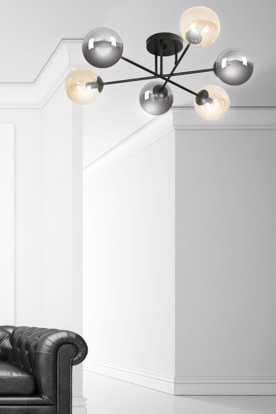 Emibig modern mennyezeti lámpa brendi fekete emi834/6b3