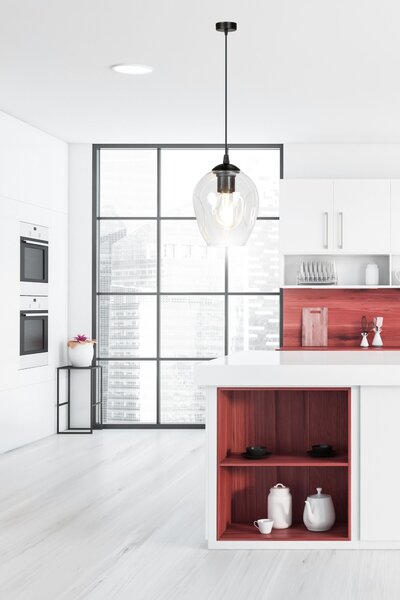 Emibig modern függeszték istar fekete átlátszó emi679/1