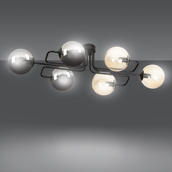 Emibig modern mennyezeti lámpa brendi fekete emi834/6a2