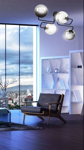 Emibig modern mennyezeti lámpa brendi fekete emi843/4m3