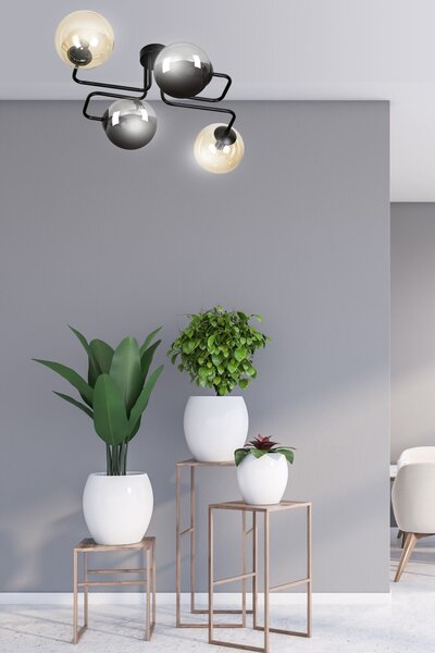 Emibig modern mennyezeti lámpa brendi fekete emi843/4m2
