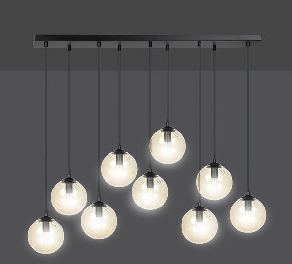 Emibig modern függeszték cosmo borostyán fekete emi713/9
