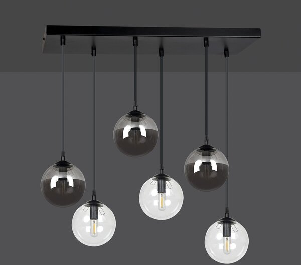 Emibig modern függeszték cosmo fekete emi714/6m2