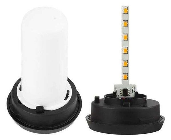 Polifach 12 LED-es kerti Napelemes Lámpa 51cm - Fáklya (P-200) - fekete 6db